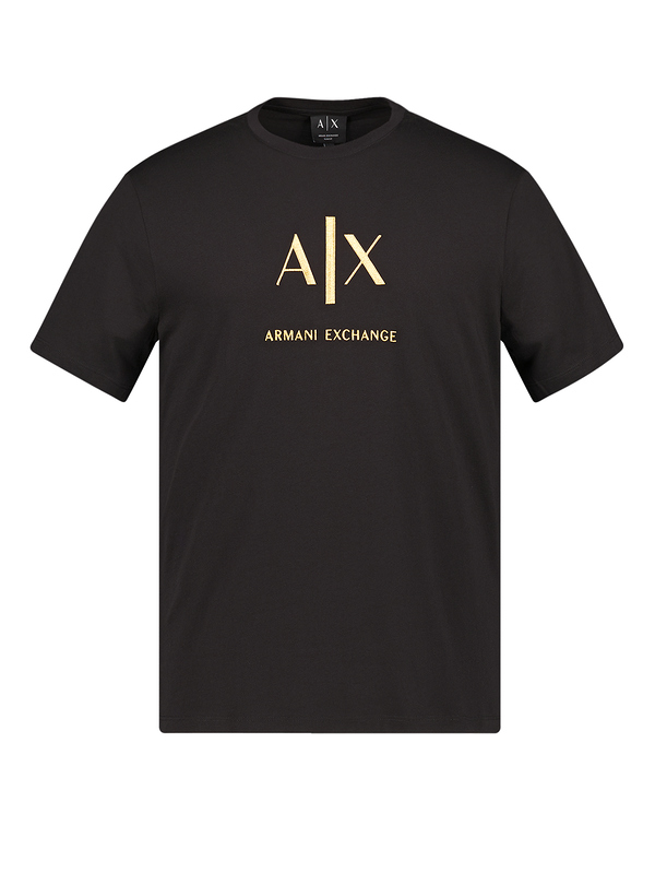 T-Shirt, Slim Fit, Baumwolle, schwarz