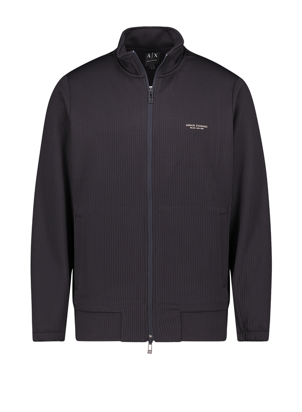 Trainingsjacke, Microfaser-Stretch, navy strukturiert
