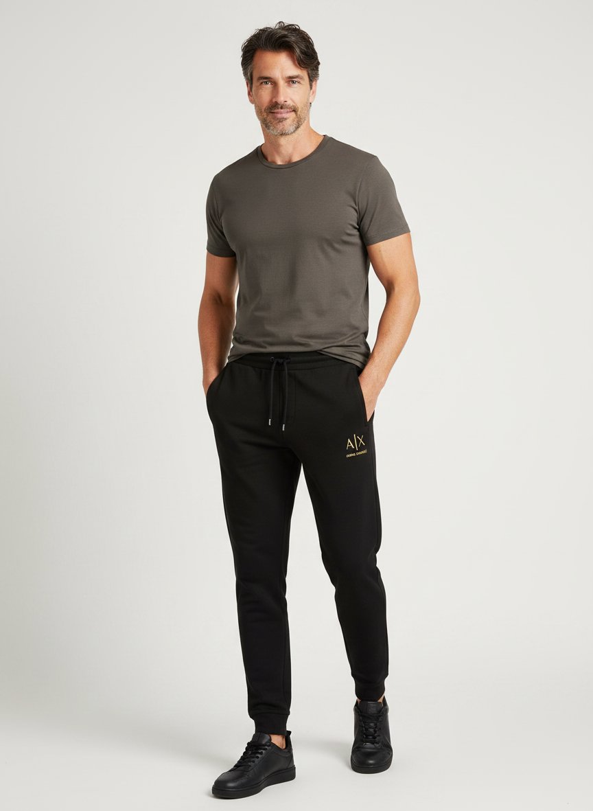 Jogpants, Baumwolle, schwarz