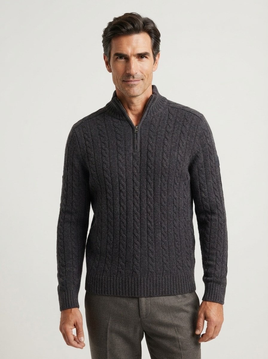 Troyer Westport, Baumwolle, charcoal melange