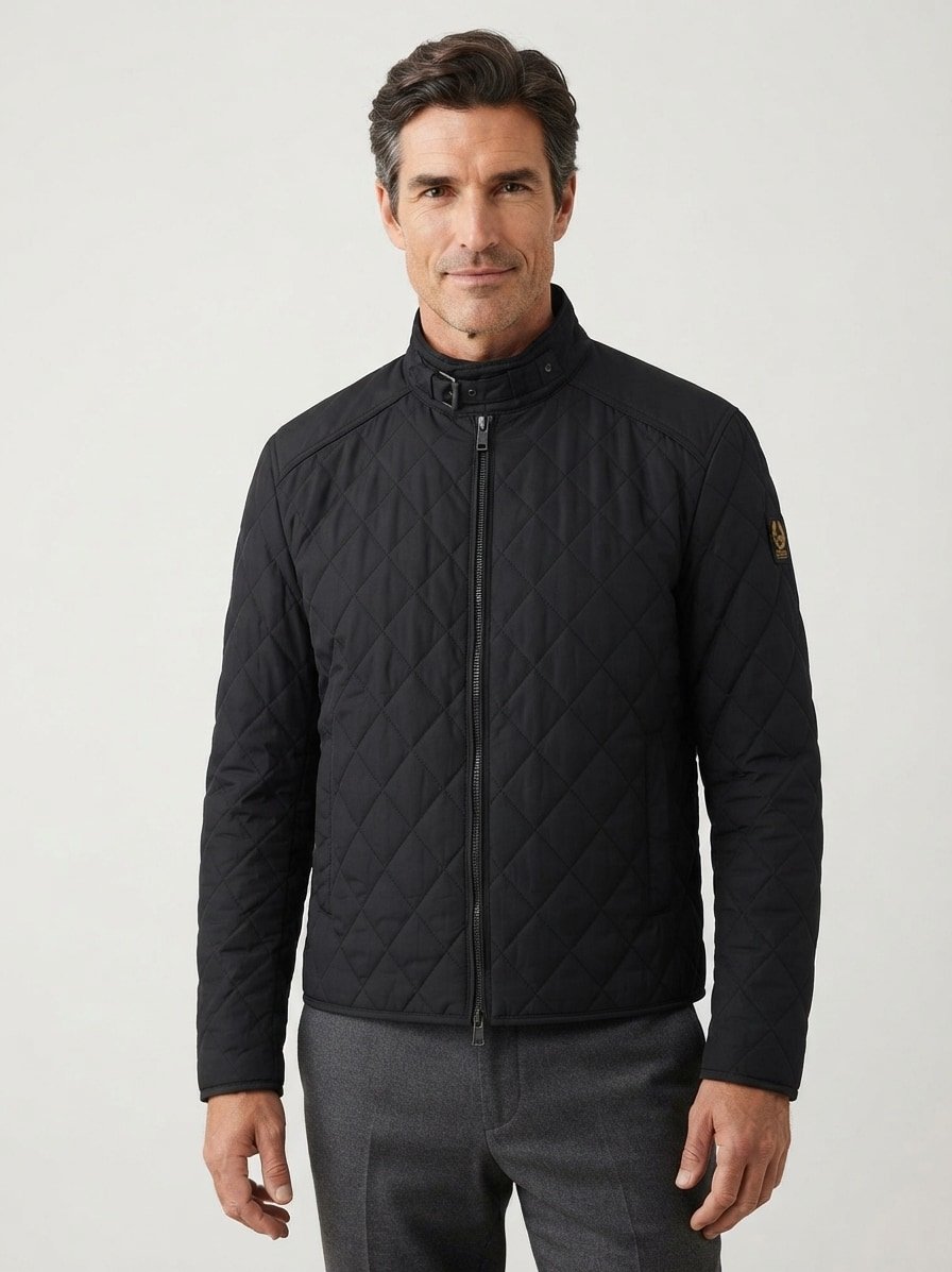 Steppjacke Pembroke, Mikrofaser wasserabweisend, schwarz