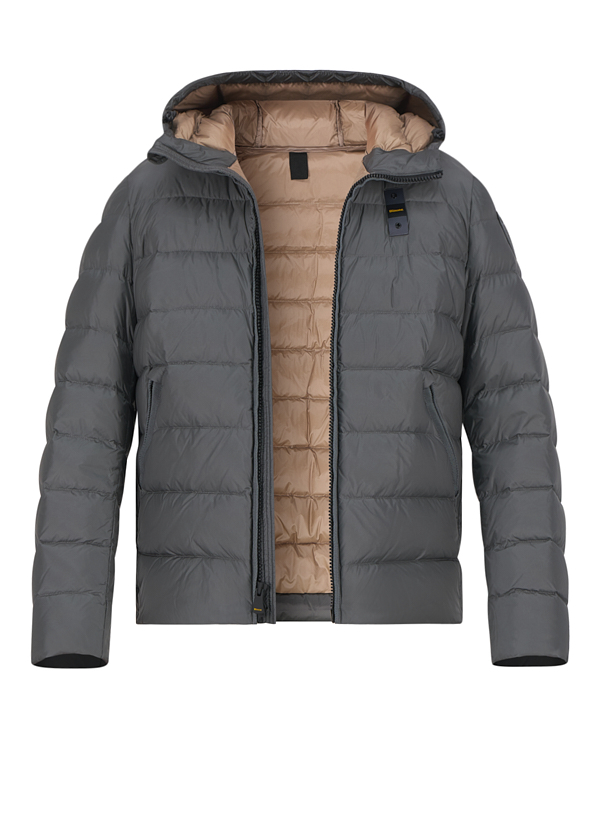 Daunenjacke, Nylon, grau