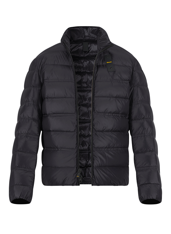 Daunenjacke, Nylon, schwarz
