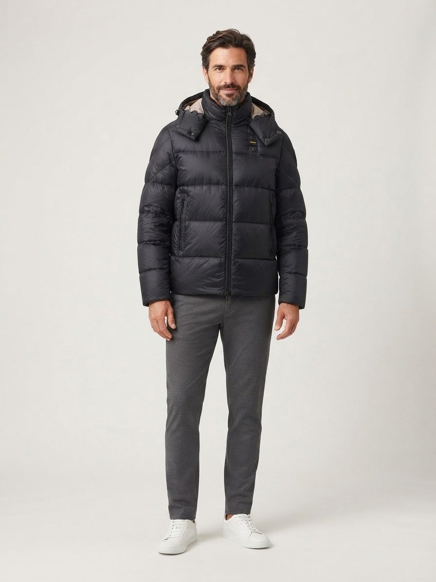 Steppjacke Kiernan, Nylon wasserabweisend, schwarz