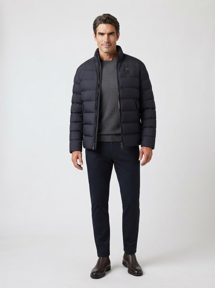 Daunenjacke Austin, Nylon wasserabweisend, schwarz