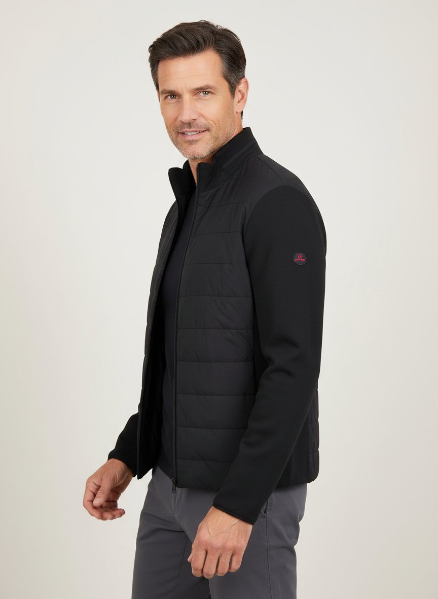Hybrid Jacke Banjan, Mikrofaser, schwarz