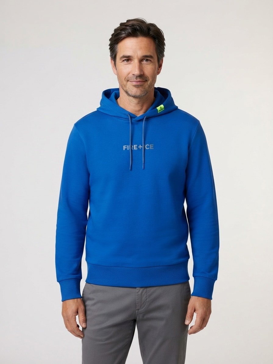 Hoodie Covell, Baumwolle, blau