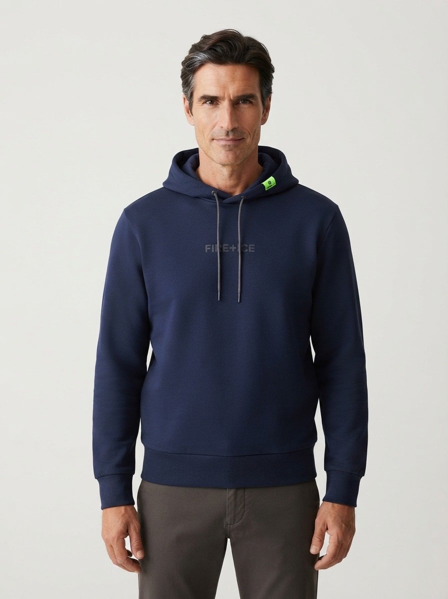 Hoodie Covell, Baumwolle, dunkelblau