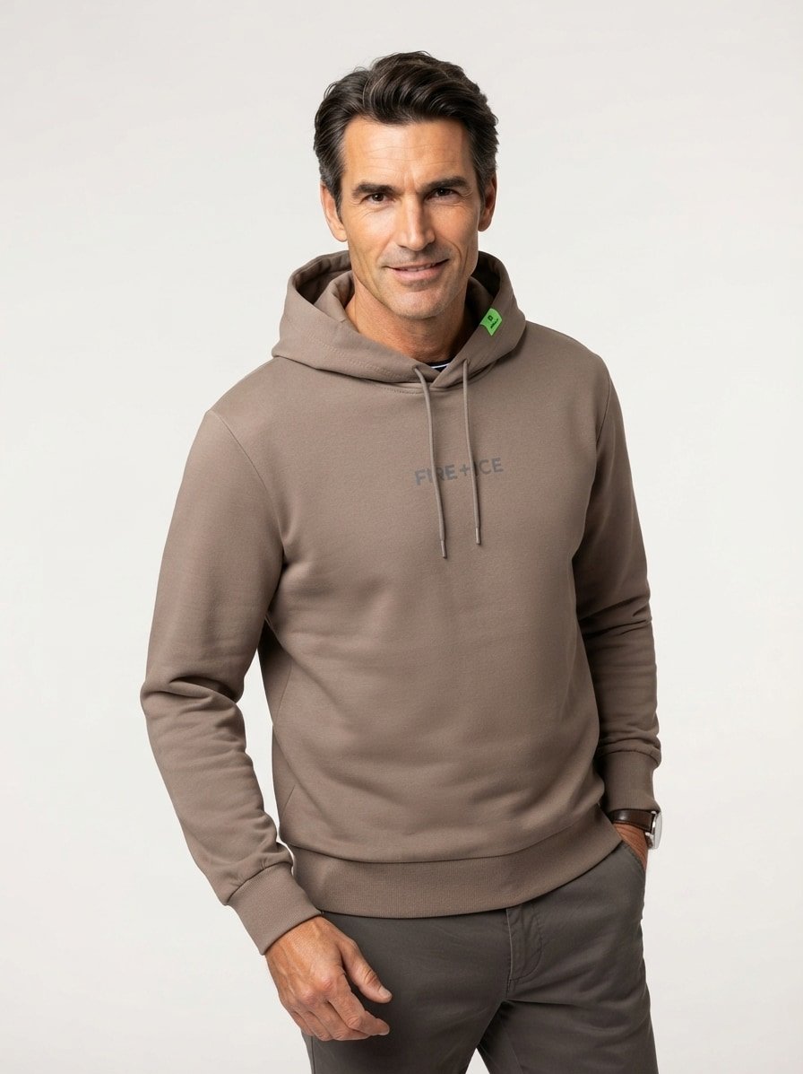 Hoodie Covell, Baumwolle, nougat