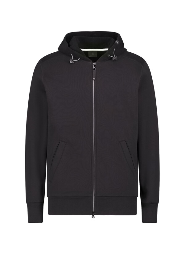 Sweatjacke Kano, Baumwolle, schwarz