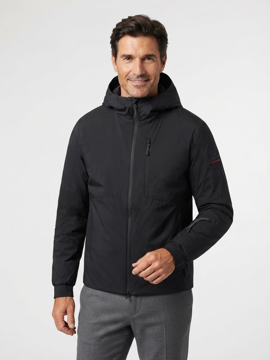 Skijacke Yago, Nylon wasserabweisend, schwarz