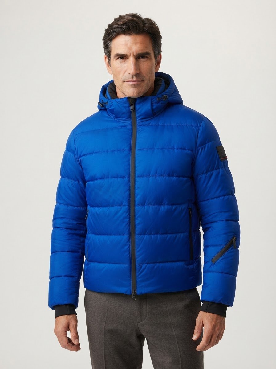 Skijacke Luka-3, Mikrofaser wasserabweisend, blau
