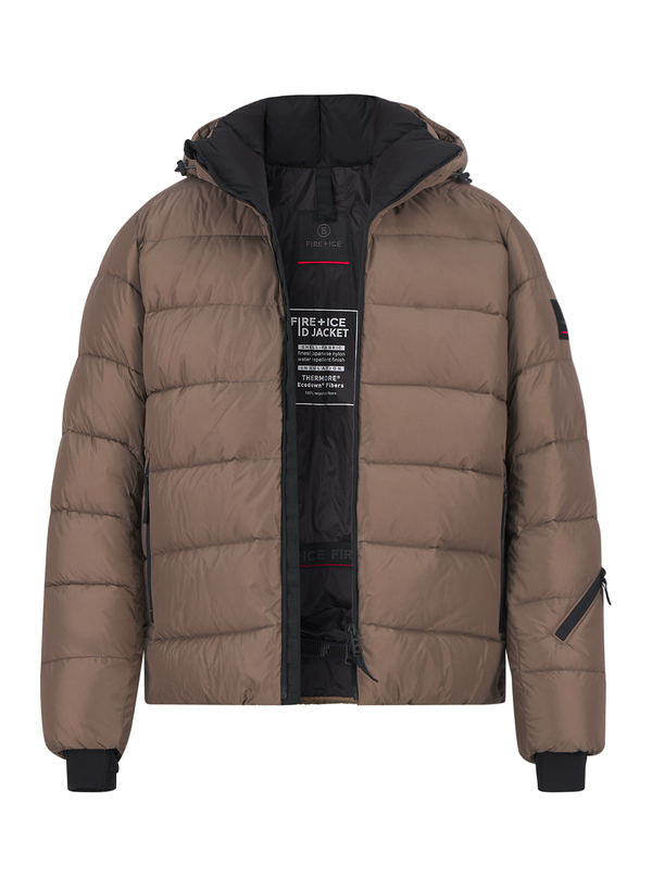 Skijacke Luka-3, Mikrofaser wasserabweisend, braun