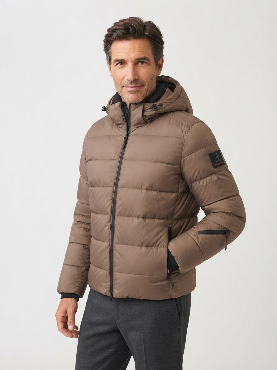 Skijacke Luka-3, Mikrofaser wasserabweisend, braun