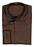 Hemd Marco, Fitted, Jersey, Kent-Under Button, dunkelbraun - dunkelbraun