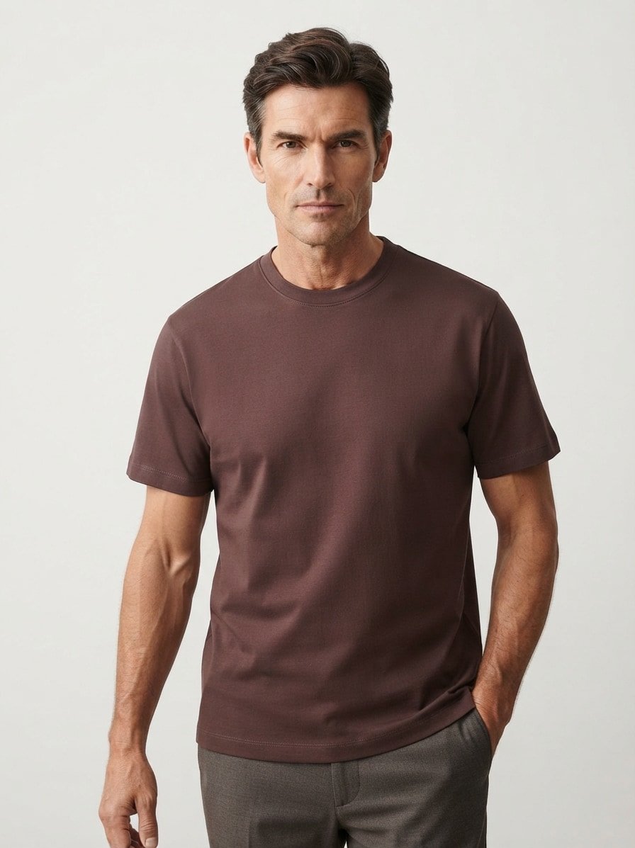 T-Shirt Darren, Baumwolle, dunkelbraun