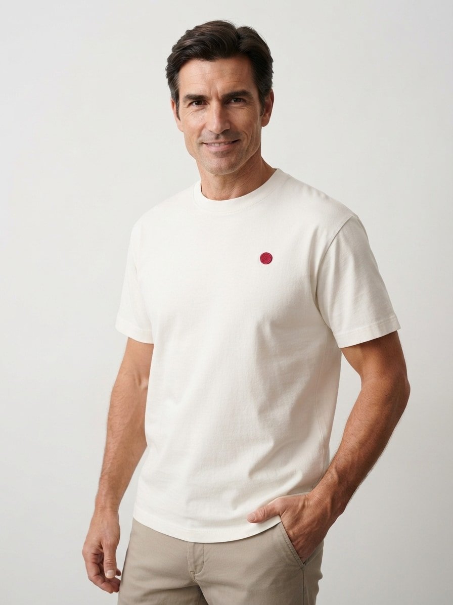 T-Shirt, Baumwolle, offwhite
