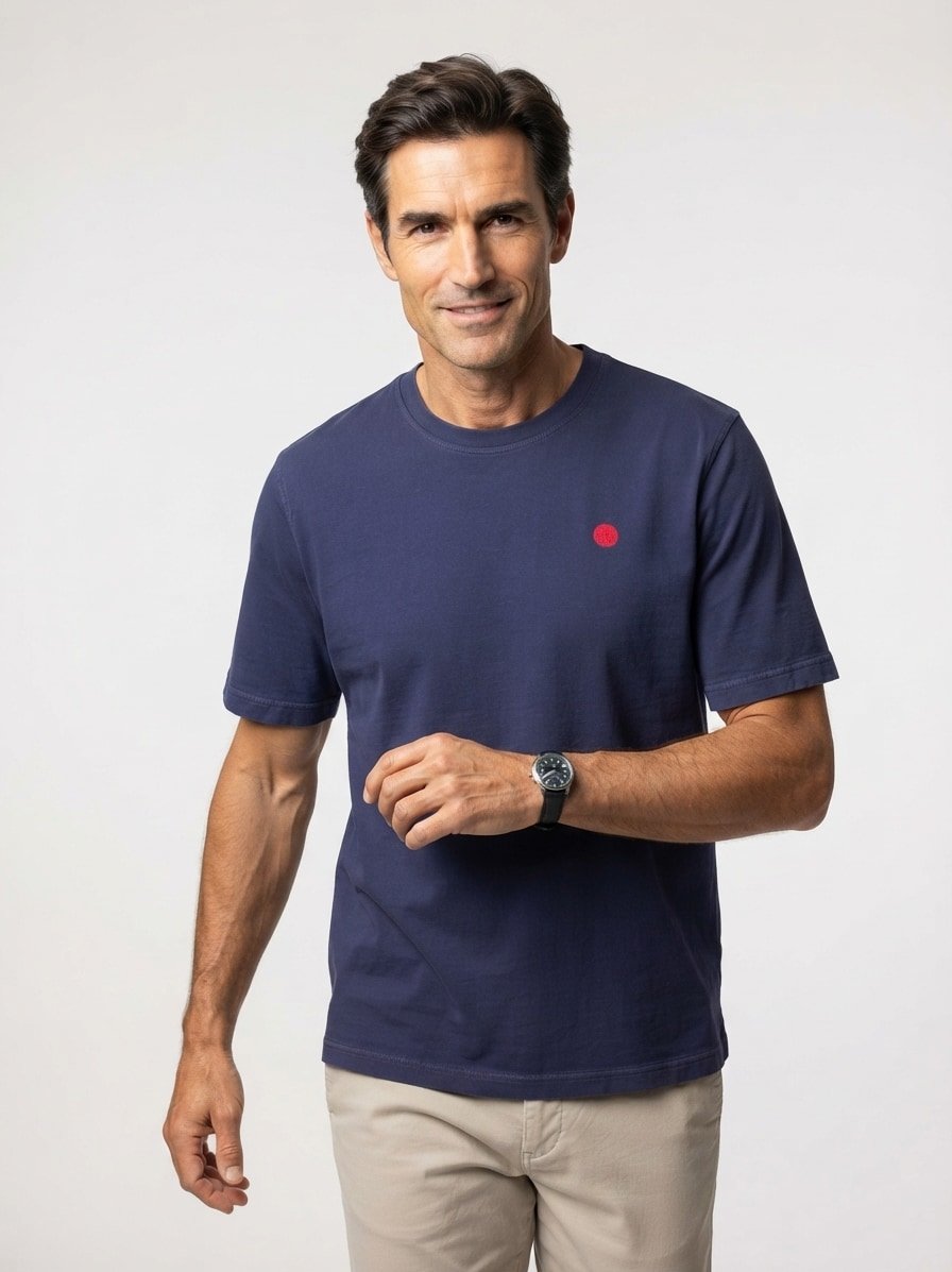 T-Shirt, Baumwolle, navy