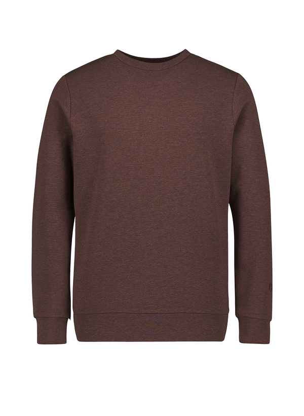 Sweatshirt, Scuba, dunkelbraun meliert