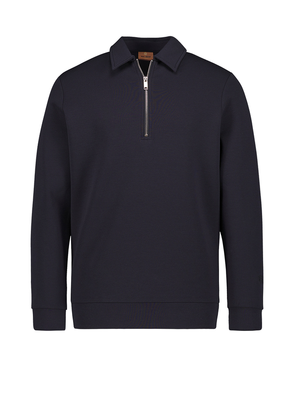 Sweatshirt mit Polokragen, Scuba, navy