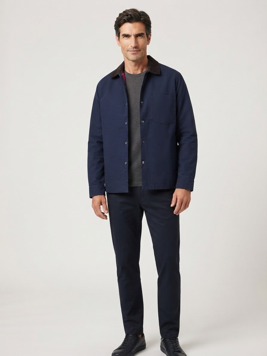 Overshirt MMGLesley Mikrofaser wattiert, navy
