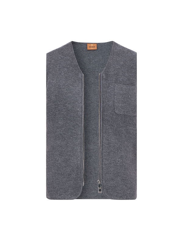Strickweste MMGCess, Wolle-Kaschmir, grau