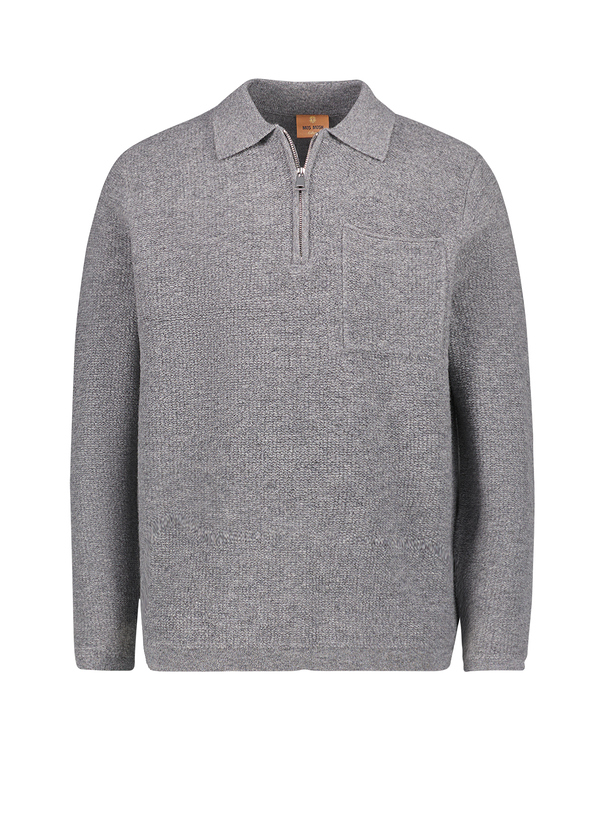 MOS MOSH Gallery. Herren Troyer grau unifarben