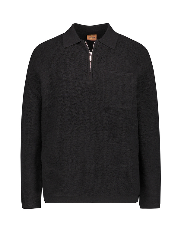 MOS MOSH Gallery. Herren Troyer schwarz unifarben