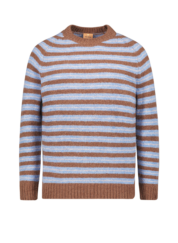 Pullover Carlos, Alpaka-Wolle, dunkelbraun-blau