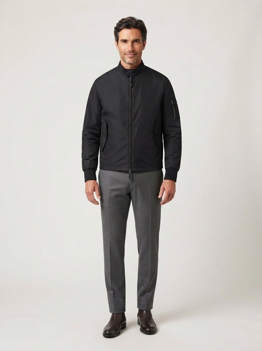 Overshirt MMGLesley Mikrofaser wattiert, schwarz