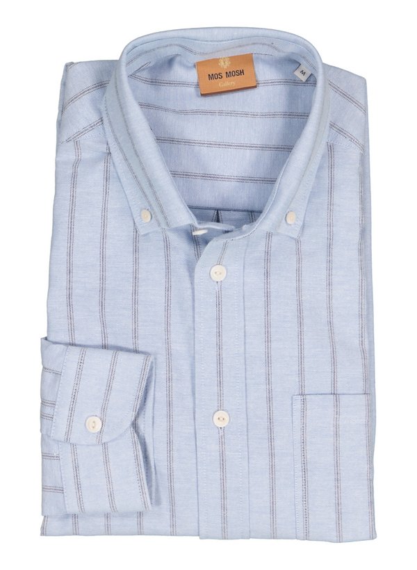 MOS MOSH Gallery. Herren Hemd blau Oxford