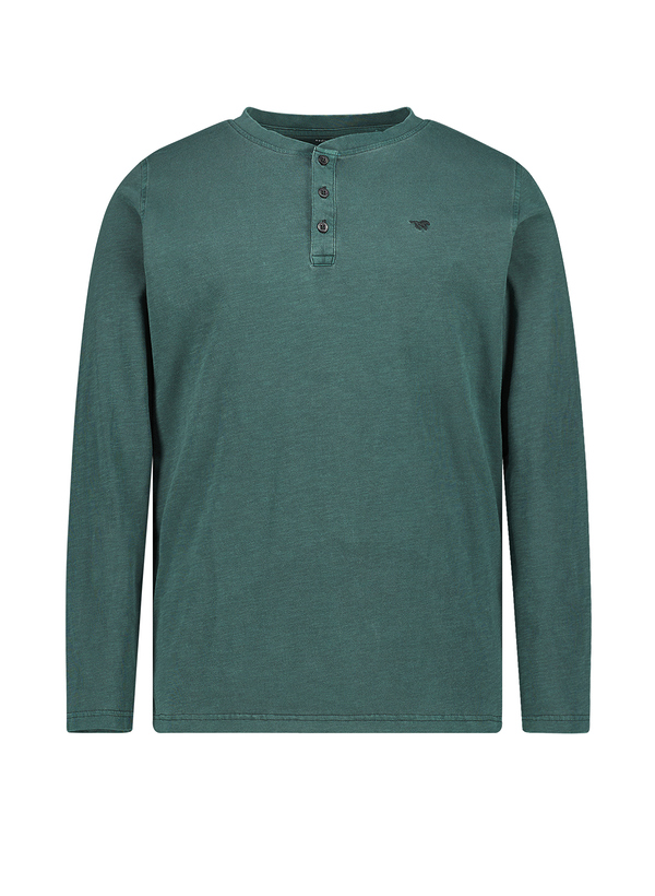 Longsleeve Atchison, Baumwolle, flaschengrün meliert