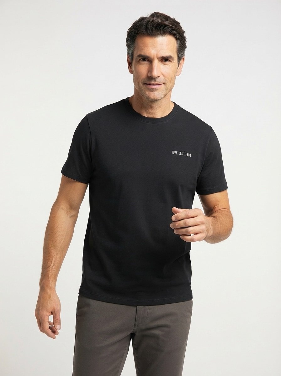 T-Shirt, Baumwolle, schwarz