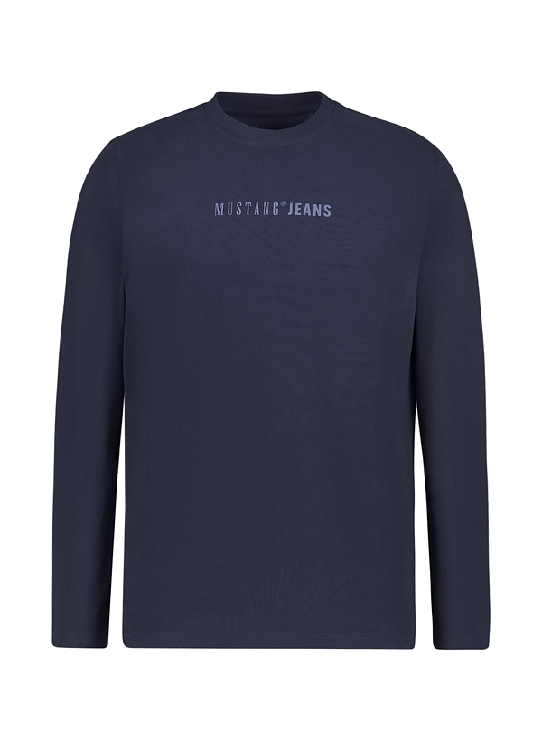 Longsleeve Asheville, Baumwolle, navy