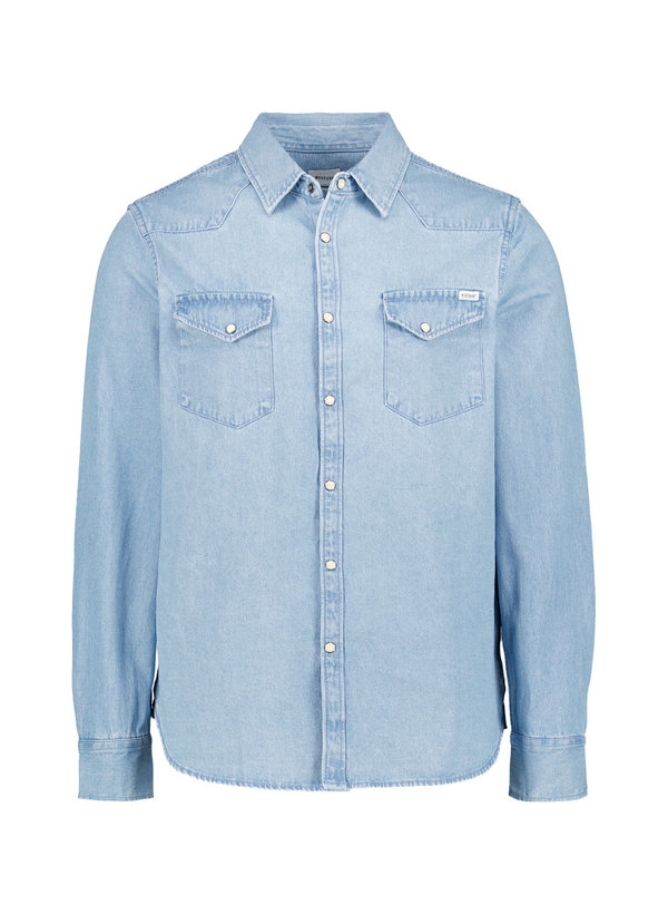 Jeanshemd, Regular, Baumwolle, Kent, Brusttasche, blau