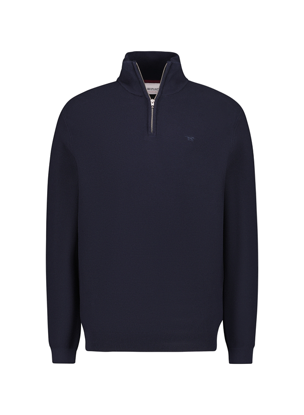 Pullover Everett, Baumwolle, navy strukturiert