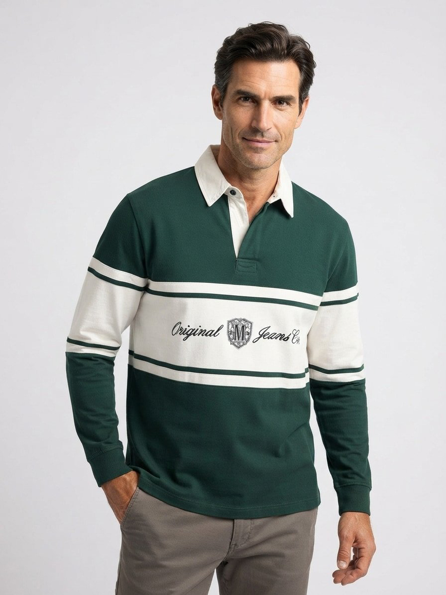 Polo-Shirt Portis, Baumwoll-Jersey, pine grove