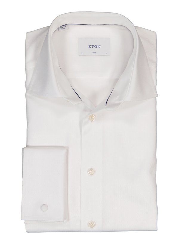 Hemd, Slim, Twill, Kent, weiß