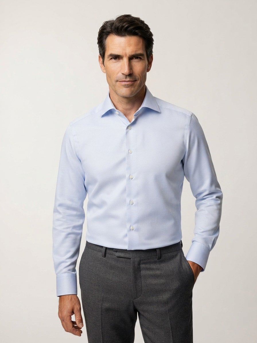 Hemd, Super Slim, Oxford, Kent, hellblau