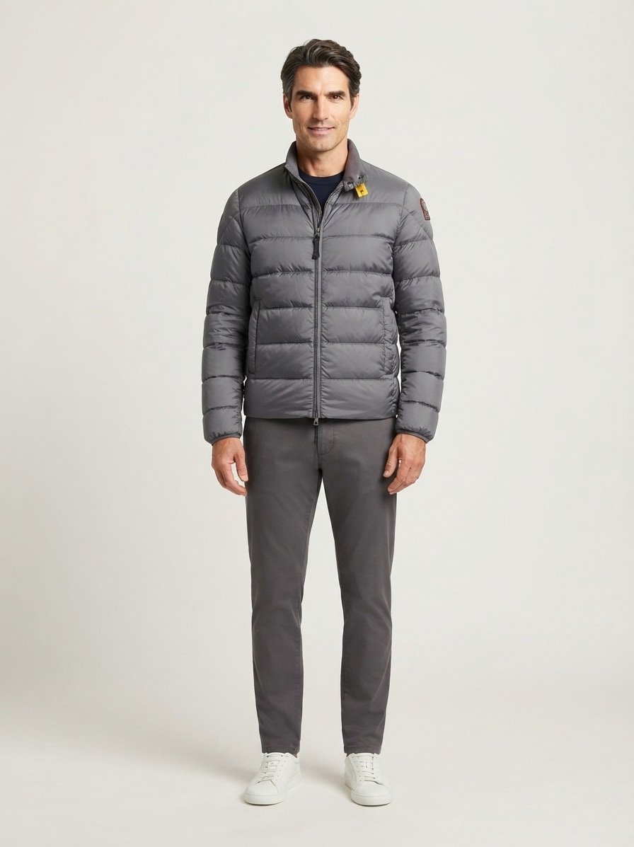Daunenjacke, Mikrofaser wasserabweisend, pewter