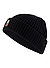 Strickmütze, Lammwolle, schwarz - schwarz