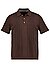 Polo-Shirt, Baumwoll-Strick, nougat strukturiert - nougat