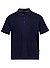 Polo-Shirt, Baumwoll-Strick, dunkelblau strukturiert - dunkelblau