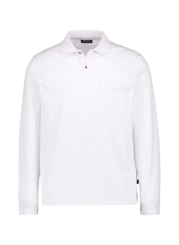 Polo-Shirt, mercerisierte Baumwolle, weiß