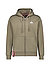 Sweatjacke, Baumwolle, oliv - oliv