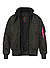 Blouson MA-1, Slim Fit,  Mikrofaser wattiert, dunkeloliv - dunkeloliv