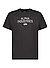 T-Shirt, Baumwolle, mit Rückenprint, schwarz - schwarz