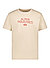 T-Shirt, Baumwolle, mit Rückenprint, beige meliert - beige