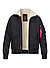 Blouson B15, Regular Fit,  Mikrofaser warmgefüttert, schwarz-beige - schwarz-beige