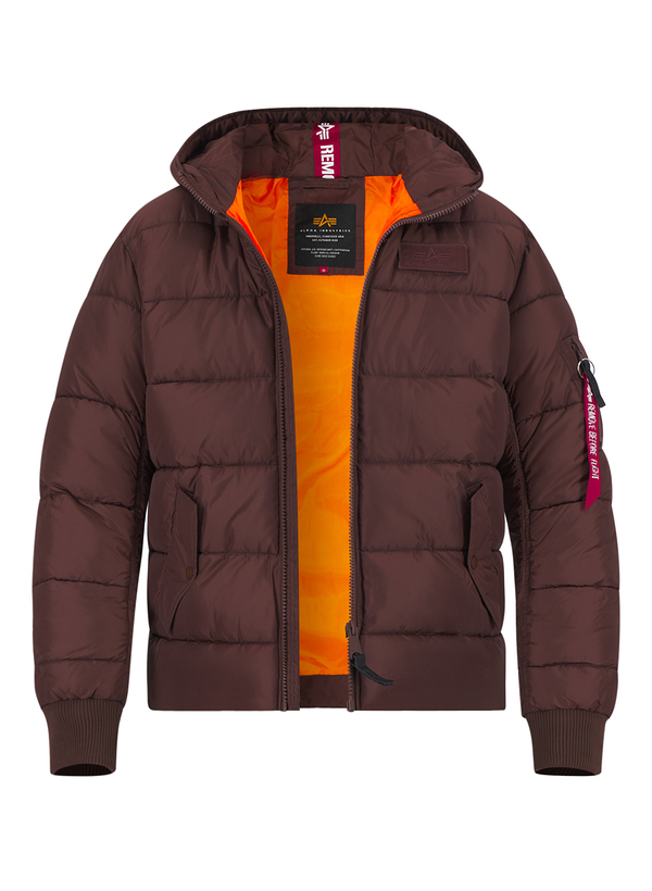 ALPHA INDUSTRIES Herren Jacken braun Mikrofaser unifarben